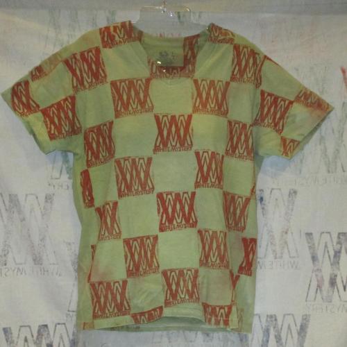 Red on Green Checkerboard, Small Logo, V-Neck. 2011